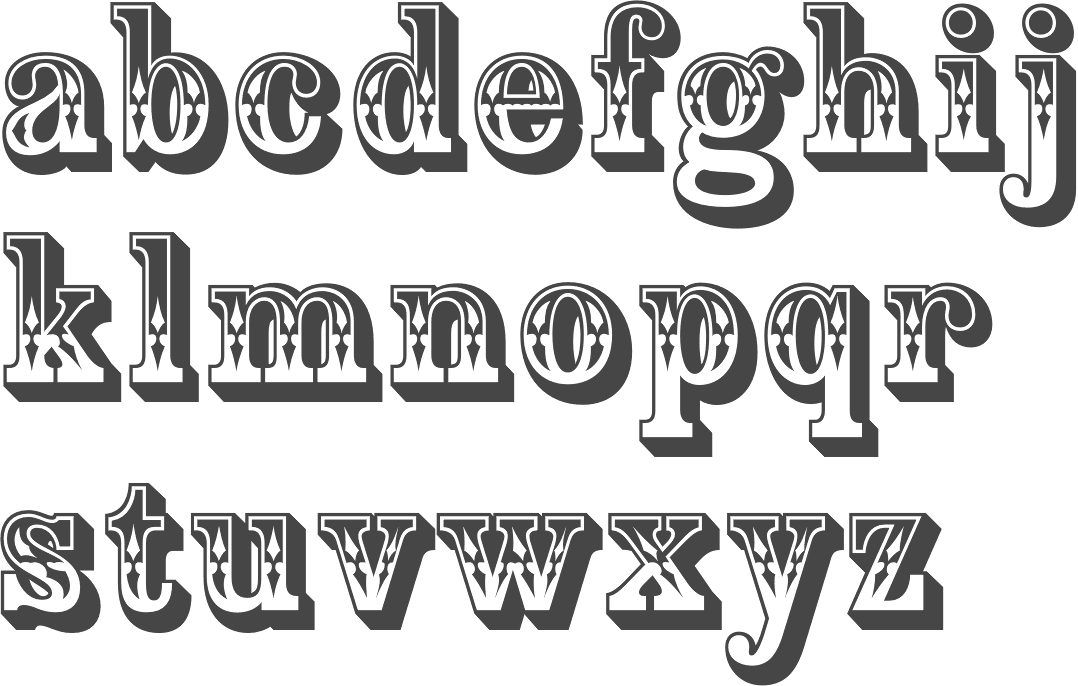 victorian style font in word