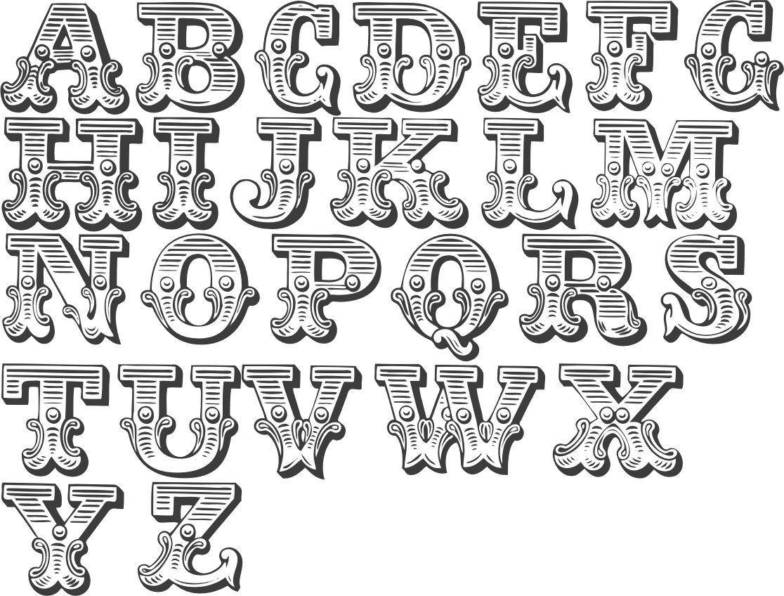 Circus Lettering Printable