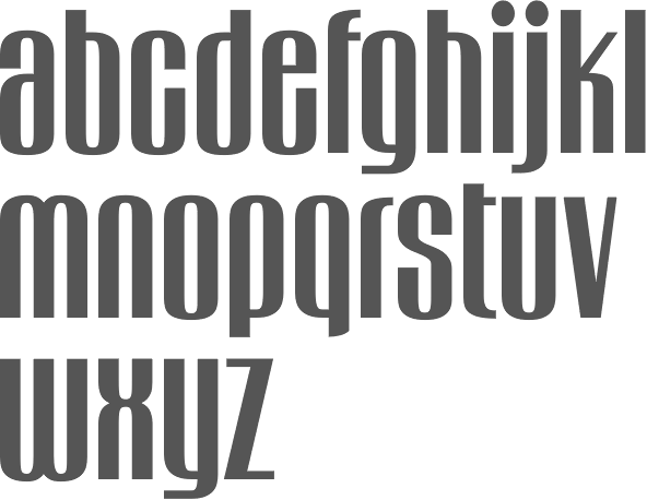 alternate gothic typeface